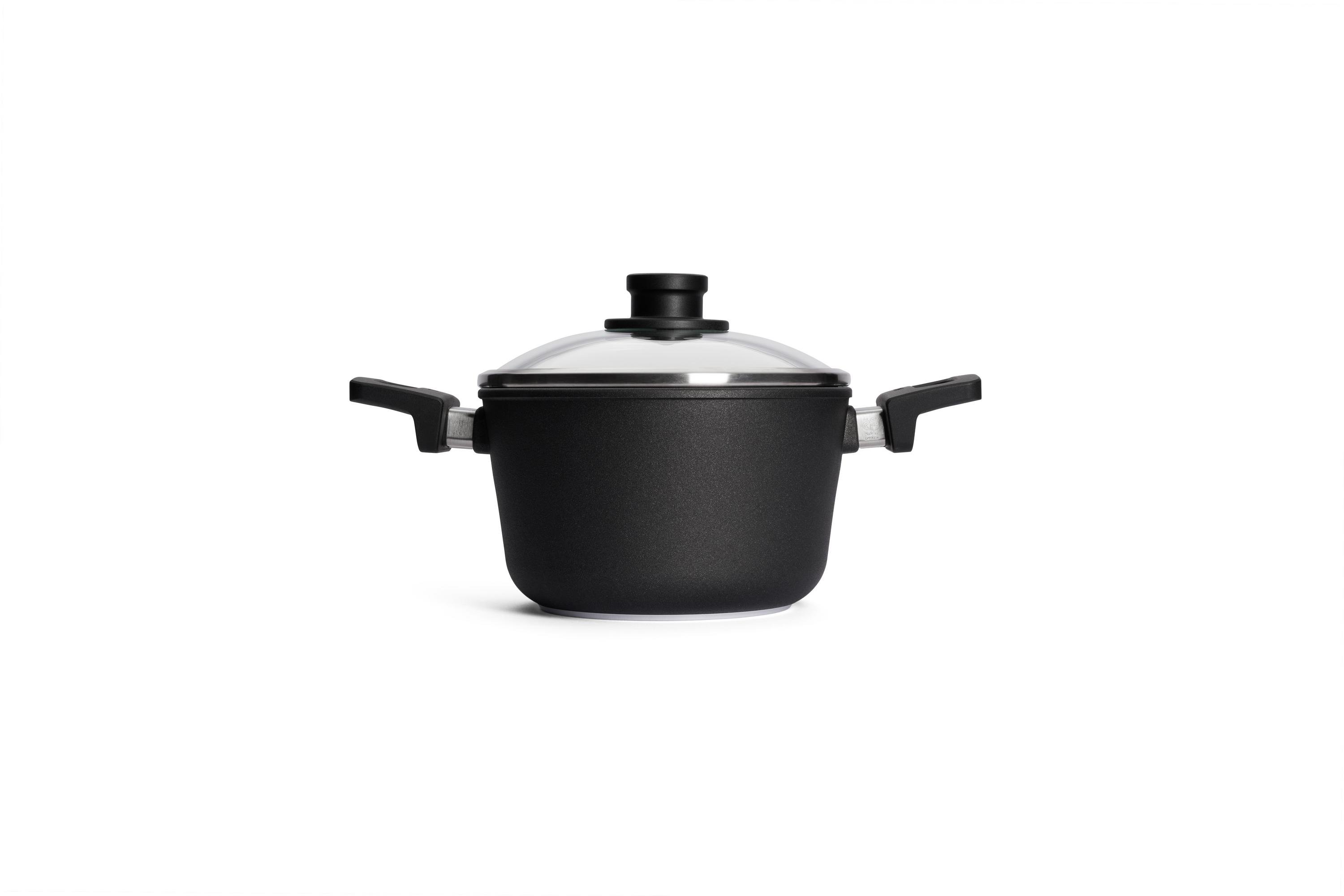 120N_120IL_Lid_Profile Nowo Titanium Gusstopf Seitenansicht | 20cm | Alle Herdarten inkl. Induktion | 2 Seitengriffe