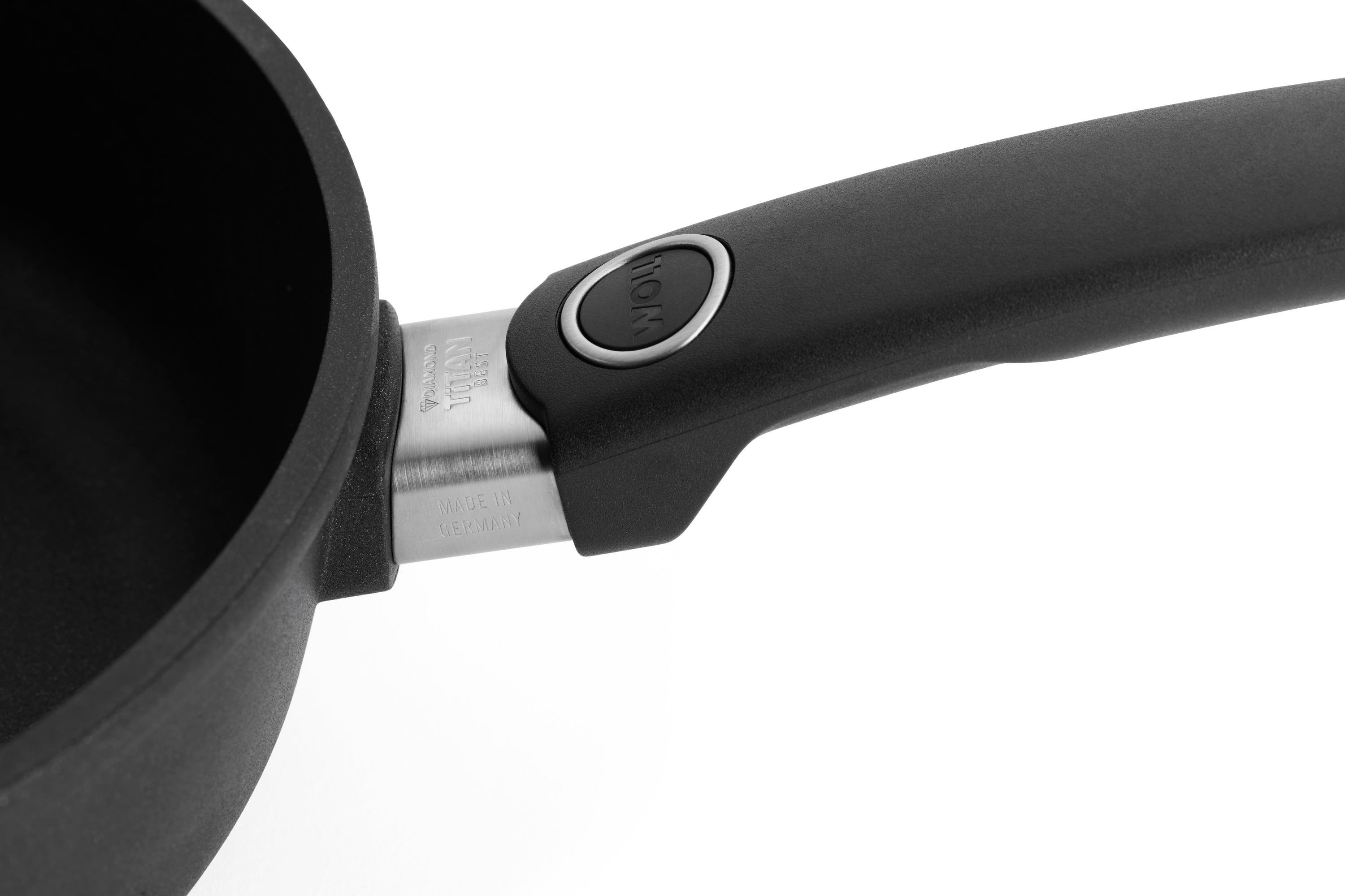 Titan Best Guss-Hochrandpfanne Detailansicht | Stiel - Fest | 20cm | Ceran, Gas, Elektro, Halogen