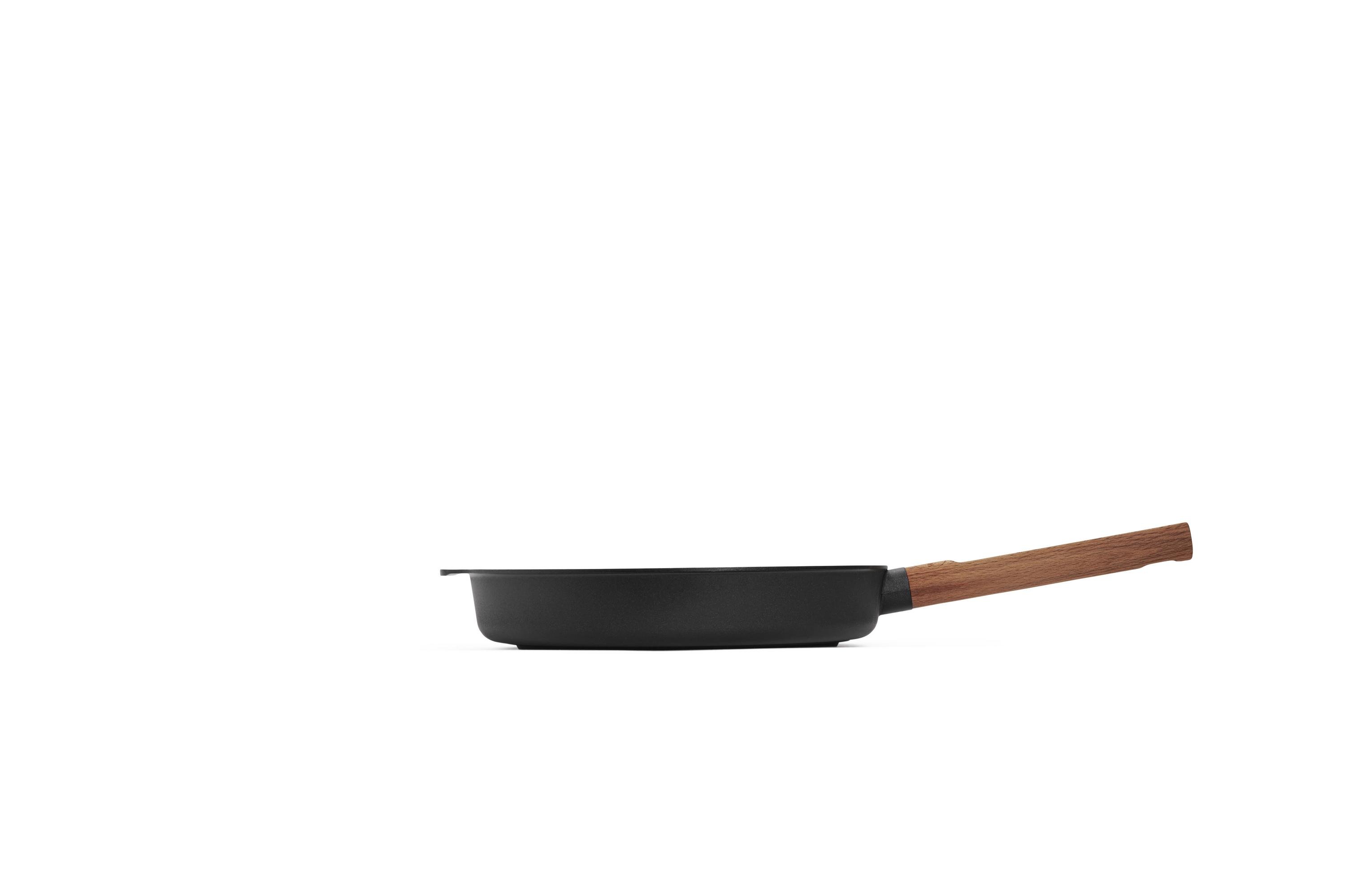 Eco Logic QXR Gusspfanne Seitenansicht | Holz - Fest | 28 cm | Alle Herdarten inkl. Induktion