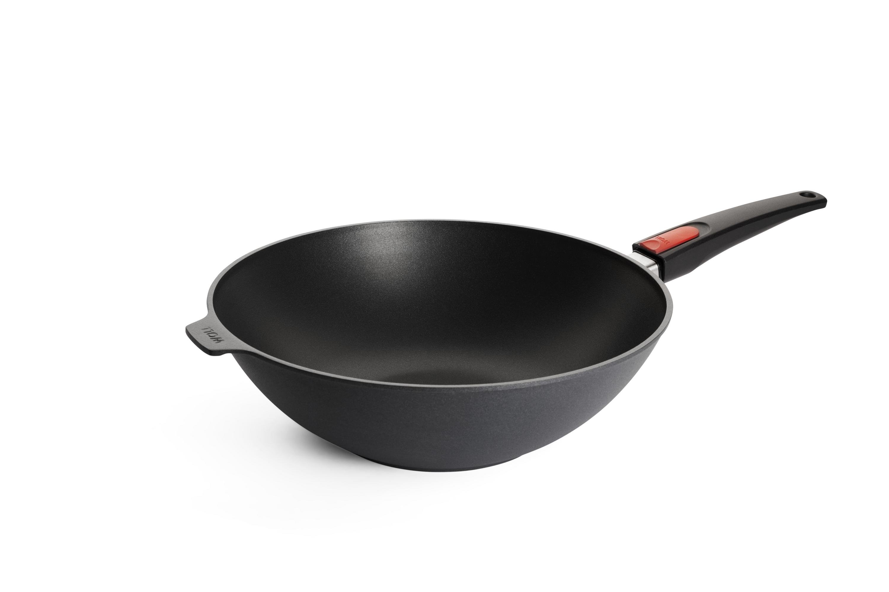 11032DPS_11032DPI_3Quarter Diamond Lite Guss-Wok- und Rührpfanne | Stiel - Abnehmbar | Ceran, Gas, Elektro, Halogen | 32cm