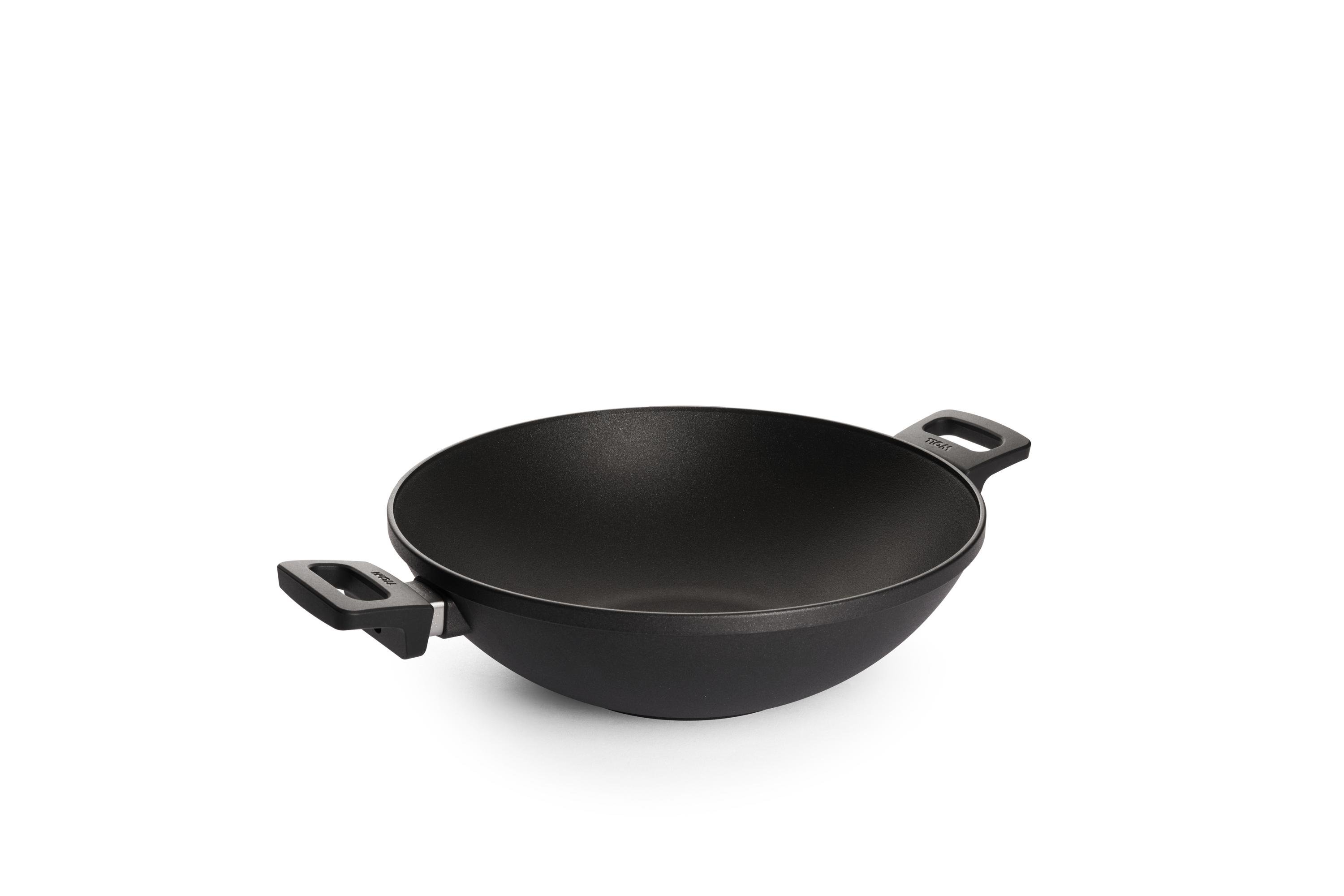 1132N_1132IL_3Quarter Nowo Titanium Guss-Wok | Alle Herdarten inkl. Induktion | 2 Seitengriffe | 32cm