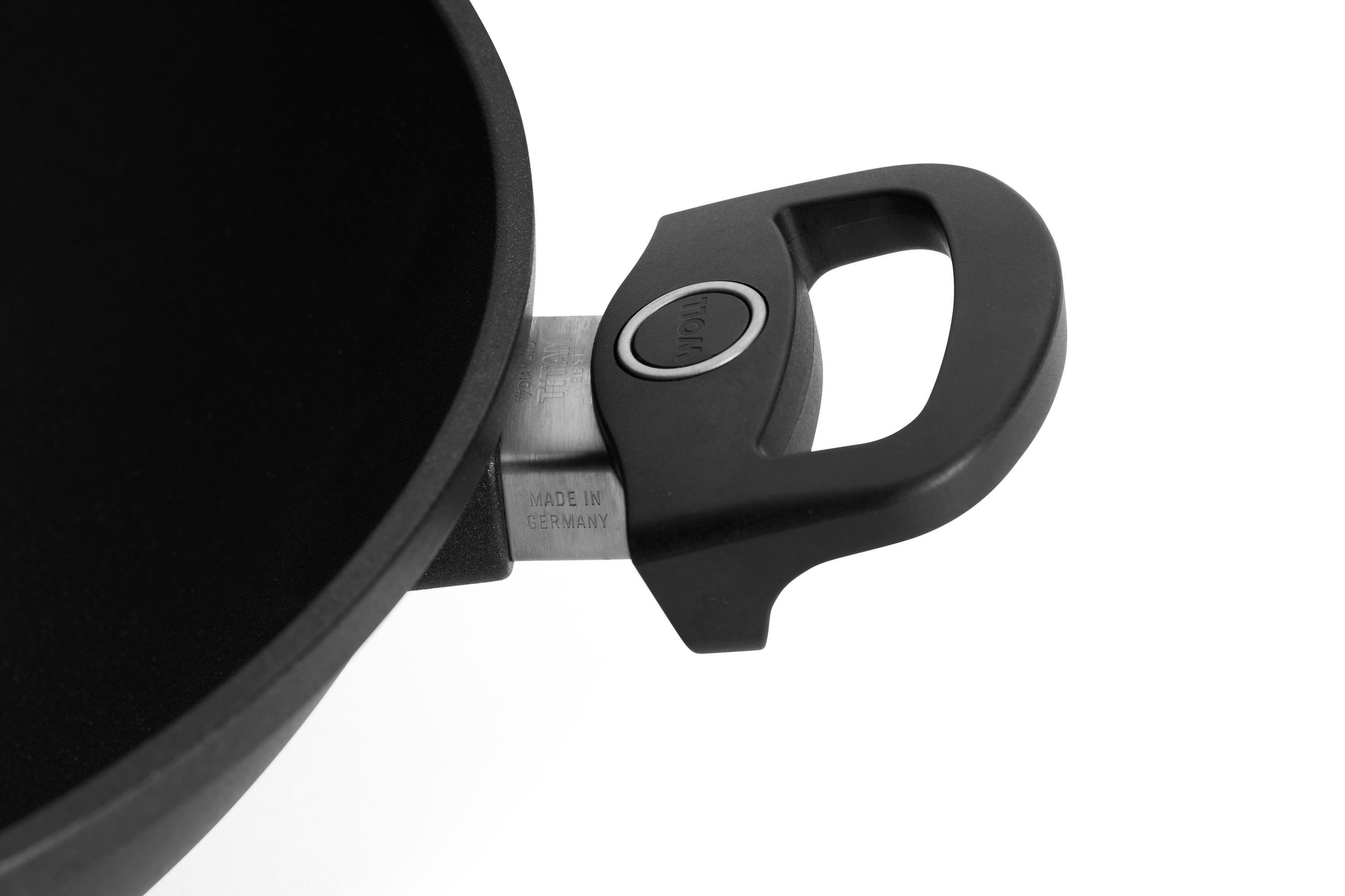 Titan Best Guss-Wok- und Rührpfanne Detailansicht | Ceran, Gas, Elektro, Halogen | 32cm